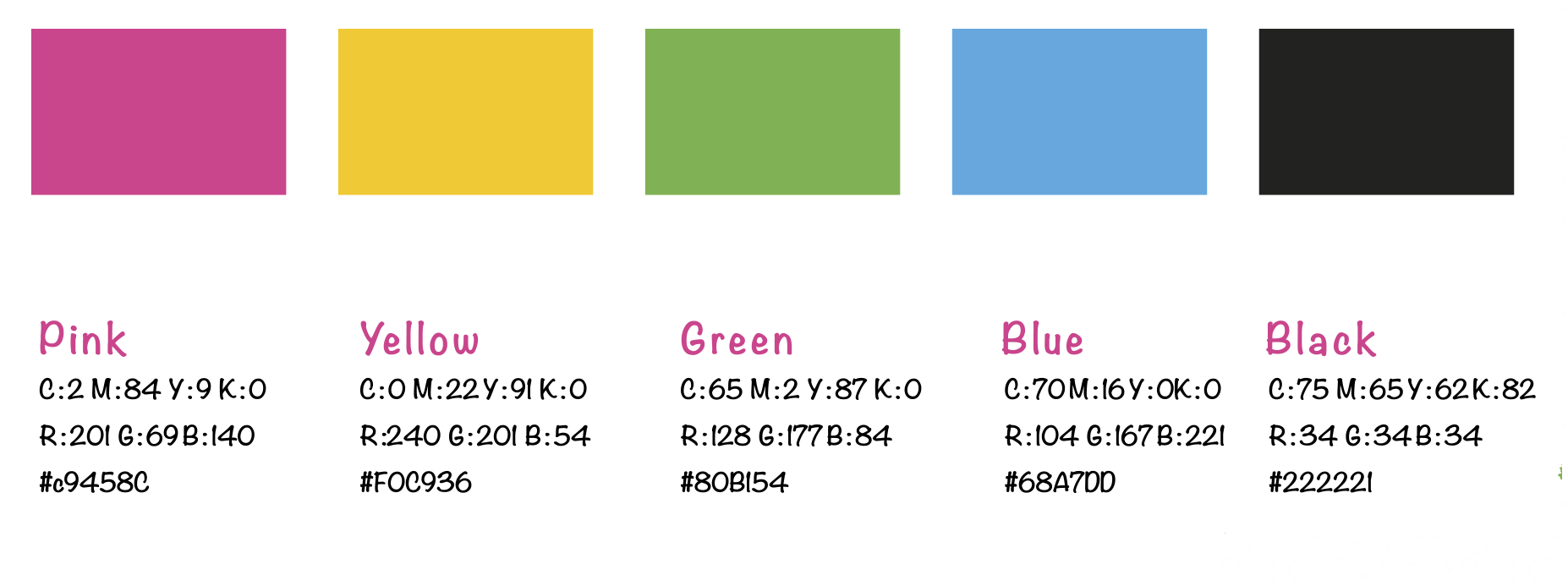 Little People's Play Cafe Colours
