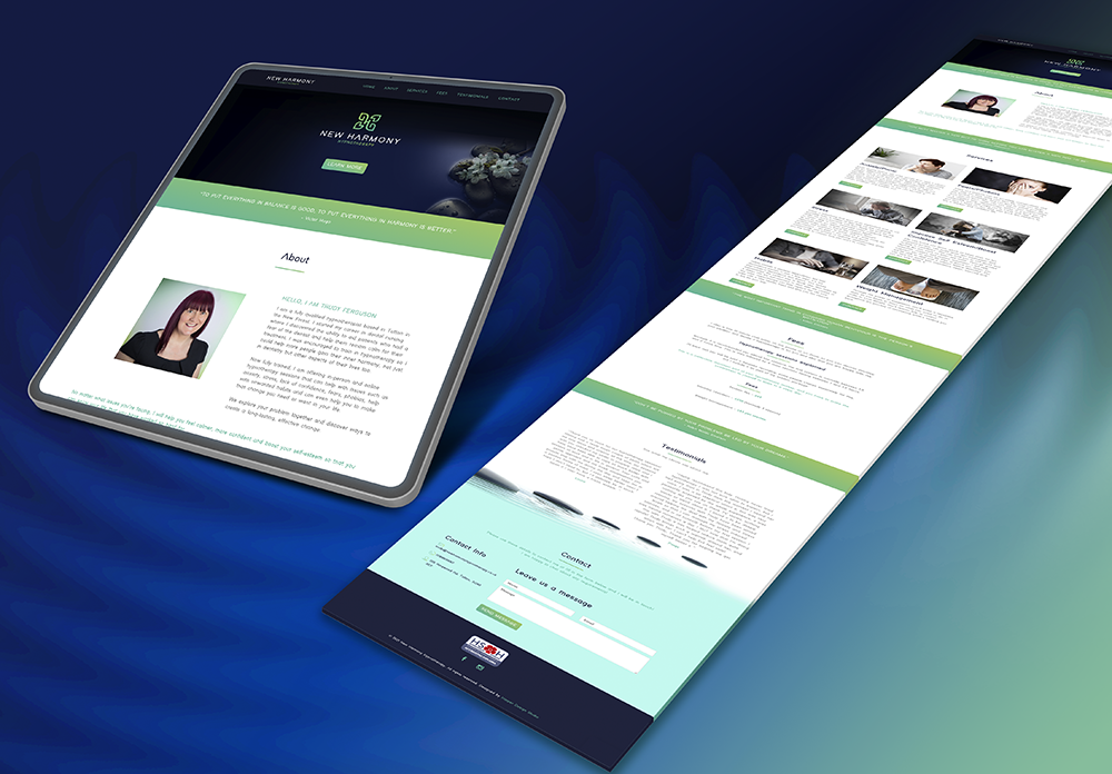 New Harmony Hypnotherapy Website