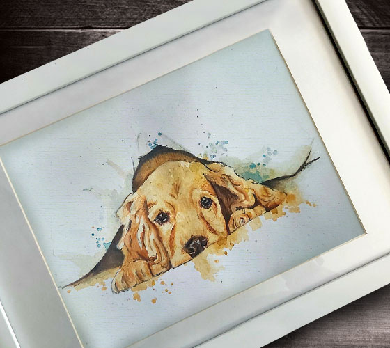 Watercolour pet portrait